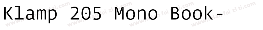 Klamp 205 Mono Book字体转换